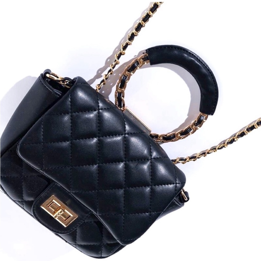 Callie Full Circle: Quilted Top Handle Hand Bag Crossbody Purse